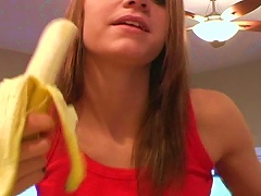 Addison Crush Eats A Banana Naughty Style